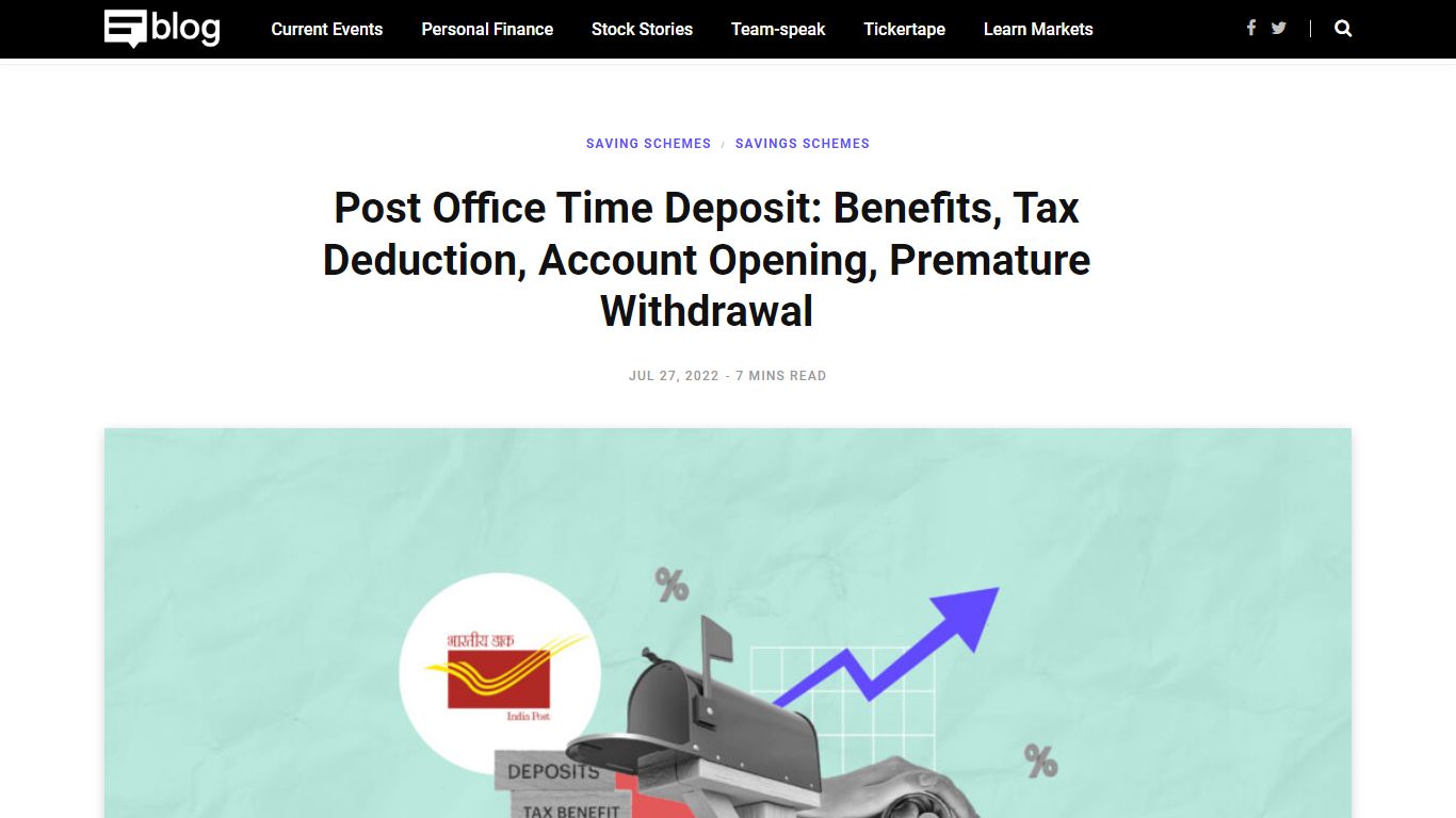 Post Office Time Deposit: Benefits, Tax Deduction, Account Opening ...